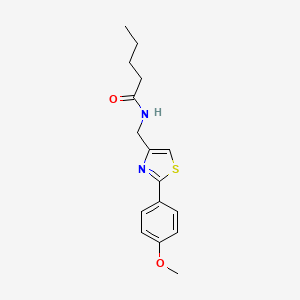 molecular formula C16H20N2O2S B11343638 N-{[2-(4-methoxyphenyl)-1,3-thiazol-4-yl]methyl}pentanamide 