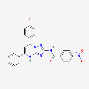 N-[7-(4-fluorophenyl)-5-phenyl-3,7-dihydro[1,2,4]triazolo[1,5-a]pyrimidin-2-yl]-4-nitrobenzamide