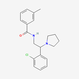 molecular formula C20H23ClN2O B11343676 N-[2-(2-chlorophenyl)-2-(pyrrolidin-1-yl)ethyl]-3-methylbenzamide 