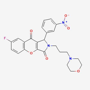 7-Fluoro-2-[3-(morpholin-4-yl)propyl]-1-(3-nitrophenyl)-1,2-dihydrochromeno[2,3-c]pyrrole-3,9-dione