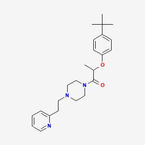 molecular formula C24H33N3O2 B11343696 2-(4-Tert-butylphenoxy)-1-{4-[2-(pyridin-2-yl)ethyl]piperazin-1-yl}propan-1-one 