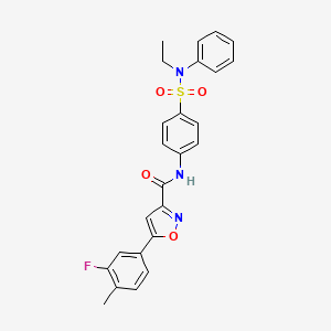 N-{4-[ethyl(phenyl)sulfamoyl]phenyl}-5-(3-fluoro-4-methylphenyl)-1,2-oxazole-3-carboxamide