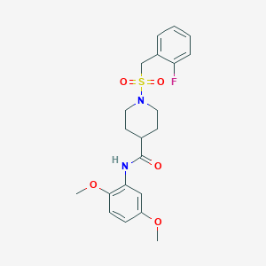 N-(2,5-dimethoxyphenyl)-1-[(2-fluorobenzyl)sulfonyl]piperidine-4-carboxamide