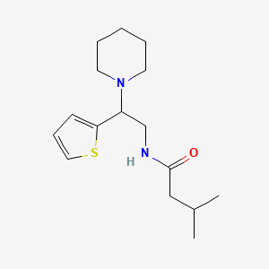 molecular formula C16H26N2OS B11343727 3-methyl-N-[2-(piperidin-1-yl)-2-(thiophen-2-yl)ethyl]butanamide 