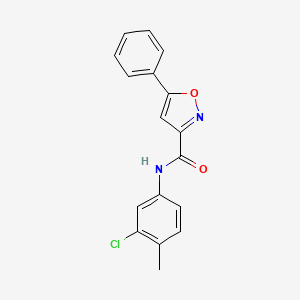 molecular formula C17H13ClN2O2 B11343728 N-(3-chloro-4-methylphenyl)-5-phenyl-1,2-oxazole-3-carboxamide 