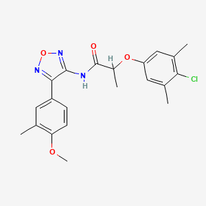 2-(4-chloro-3,5-dimethylphenoxy)-N-[4-(4-methoxy-3-methylphenyl)-1,2,5-oxadiazol-3-yl]propanamide