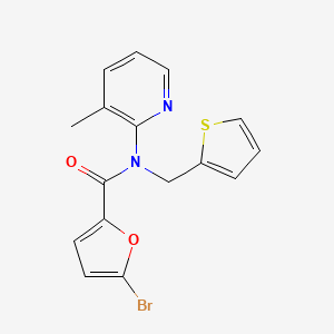 5-bromo-N-(3-methylpyridin-2-yl)-N-(thiophen-2-ylmethyl)furan-2-carboxamide