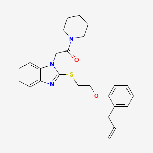 1-(piperidin-1-yl)-2-[2-({2-[2-(prop-2-en-1-yl)phenoxy]ethyl}sulfanyl)-1H-benzimidazol-1-yl]ethanone