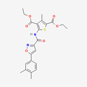 Diethyl 5-({[5-(3,4-dimethylphenyl)-1,2-oxazol-3-yl]carbonyl}amino)-3-methylthiophene-2,4-dicarboxylate