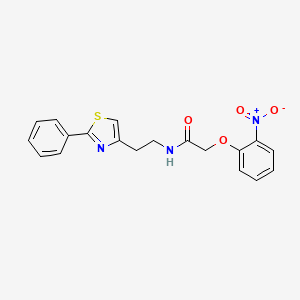 2-(2-nitrophenoxy)-N-[2-(2-phenyl-1,3-thiazol-4-yl)ethyl]acetamide