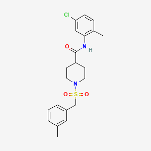 molecular formula C21H25ClN2O3S B11343870 N-(5-chloro-2-methylphenyl)-1-[(3-methylbenzyl)sulfonyl]piperidine-4-carboxamide 