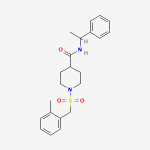 1-[(2-methylbenzyl)sulfonyl]-N-(1-phenylethyl)piperidine-4-carboxamide