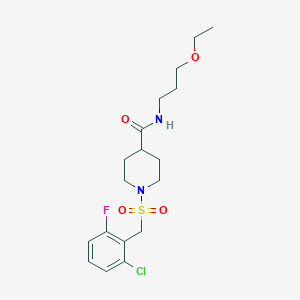 1-[(2-chloro-6-fluorobenzyl)sulfonyl]-N-(3-ethoxypropyl)piperidine-4-carboxamide