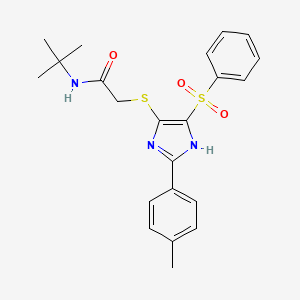 N-tert-butyl-2-{[2-(4-methylphenyl)-4-(phenylsulfonyl)-1H-imidazol-5-yl]sulfanyl}acetamide