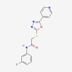 N-(3-fluorophenyl)-2-{[5-(pyridin-4-yl)-1,3,4-oxadiazol-2-yl]sulfanyl}acetamide