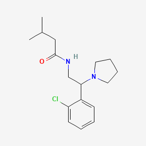 molecular formula C17H25ClN2O B11343926 N-[2-(2-chlorophenyl)-2-(pyrrolidin-1-yl)ethyl]-3-methylbutanamide 