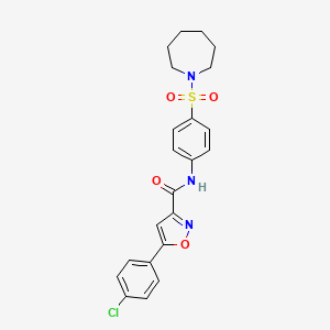 N-[4-(azepan-1-ylsulfonyl)phenyl]-5-(4-chlorophenyl)-1,2-oxazole-3-carboxamide