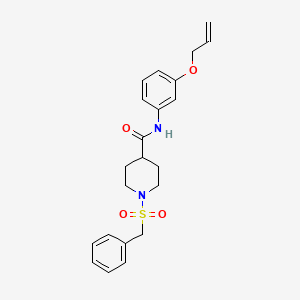 1-(benzylsulfonyl)-N-[3-(prop-2-en-1-yloxy)phenyl]piperidine-4-carboxamide