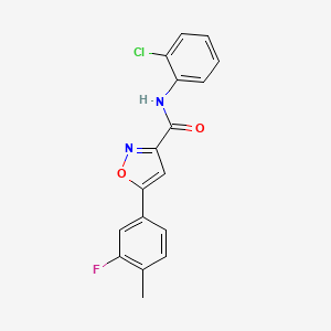 molecular formula C17H12ClFN2O2 B11343948 N-(2-chlorophenyl)-5-(3-fluoro-4-methylphenyl)-1,2-oxazole-3-carboxamide 