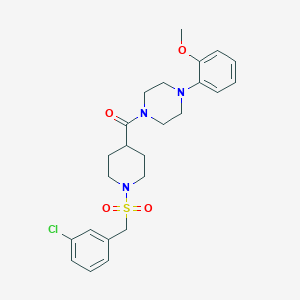 {1-[(3-Chlorobenzyl)sulfonyl]piperidin-4-yl}[4-(2-methoxyphenyl)piperazin-1-yl]methanone