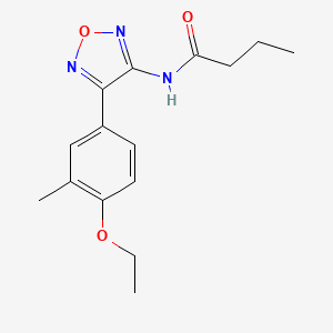 molecular formula C15H19N3O3 B11343984 N-[4-(4-ethoxy-3-methylphenyl)-1,2,5-oxadiazol-3-yl]butanamide 