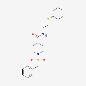 1-(benzylsulfonyl)-N-[2-(cyclohexylsulfanyl)ethyl]piperidine-4-carboxamide