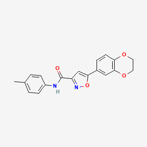 5-(2,3-dihydro-1,4-benzodioxin-6-yl)-N-(4-methylphenyl)-1,2-oxazole-3-carboxamide