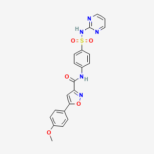 molecular formula C21H17N5O5S B11344005 5-(4-methoxyphenyl)-N-[4-(pyrimidin-2-ylsulfamoyl)phenyl]-1,2-oxazole-3-carboxamide 