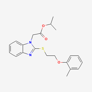 propan-2-yl (2-{[2-(2-methylphenoxy)ethyl]sulfanyl}-1H-benzimidazol-1-yl)acetate