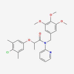 2-(4-chloro-3,5-dimethylphenoxy)-N-(pyridin-2-yl)-N-(3,4,5-trimethoxybenzyl)propanamide