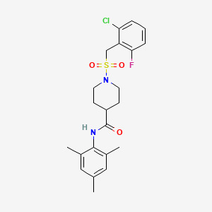 1-[(2-chloro-6-fluorobenzyl)sulfonyl]-N-(2,4,6-trimethylphenyl)piperidine-4-carboxamide