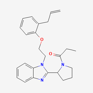 molecular formula C25H29N3O2 B11344066 1-[2-(1-{2-[2-(prop-2-en-1-yl)phenoxy]ethyl}-1H-benzimidazol-2-yl)pyrrolidin-1-yl]propan-1-one 