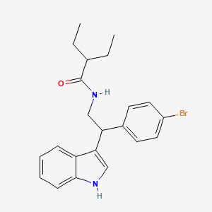 N-[2-(4-bromophenyl)-2-(1H-indol-3-yl)ethyl]-2-ethylbutanamide