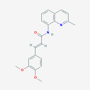 molecular formula C21H20N2O3 B11344075 (2E)-3-(3,4-dimethoxyphenyl)-N-(2-methylquinolin-8-yl)prop-2-enamide 