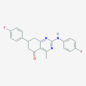 molecular formula C21H17F2N3O B11344084 7-(4-fluorophenyl)-2-[(4-fluorophenyl)amino]-4-methyl-7,8-dihydroquinazolin-5(6H)-one 