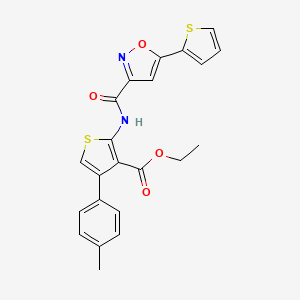 Ethyl 4-(4-methylphenyl)-2-({[5-(thiophen-2-yl)-1,2-oxazol-3-yl]carbonyl}amino)thiophene-3-carboxylate