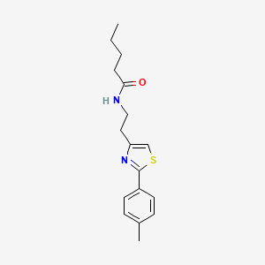 N-{2-[2-(4-methylphenyl)-1,3-thiazol-4-yl]ethyl}pentanamide