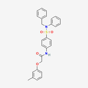 N-{4-[benzyl(phenyl)sulfamoyl]phenyl}-2-(3-methylphenoxy)acetamide