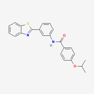 molecular formula C23H20N2O2S B11344172 N-[3-(1,3-benzothiazol-2-yl)phenyl]-4-(propan-2-yloxy)benzamide 