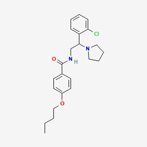 molecular formula C23H29ClN2O2 B11344197 4-butoxy-N-[2-(2-chlorophenyl)-2-(pyrrolidin-1-yl)ethyl]benzamide 