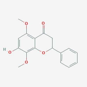 molecular formula C17H16O5 B113442 7-羟基-5,8-二甲氧基黄烷酮 CAS No. 54377-24-1