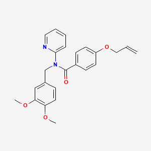 N-(3,4-dimethoxybenzyl)-4-(prop-2-en-1-yloxy)-N-(pyridin-2-yl)benzamide