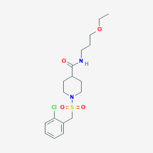 1-[(2-chlorobenzyl)sulfonyl]-N-(3-ethoxypropyl)piperidine-4-carboxamide