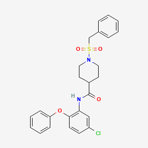 1-(benzylsulfonyl)-N-(5-chloro-2-phenoxyphenyl)piperidine-4-carboxamide