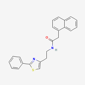 molecular formula C23H20N2OS B11344281 2-(naphthalen-1-yl)-N-[2-(2-phenyl-1,3-thiazol-4-yl)ethyl]acetamide 