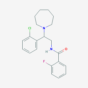 N-[2-(azepan-1-yl)-2-(2-chlorophenyl)ethyl]-2-fluorobenzamide