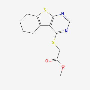 Methyl (5,6,7,8-tetrahydro[1]benzothieno[2,3-d]pyrimidin-4-ylsulfanyl)acetate