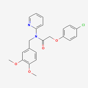 2-(4-chlorophenoxy)-N-(3,4-dimethoxybenzyl)-N-(pyridin-2-yl)acetamide