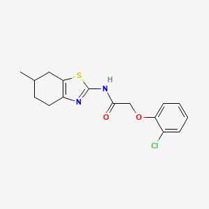 2-(2-chlorophenoxy)-N-(6-methyl-4,5,6,7-tetrahydro-1,3-benzothiazol-2-yl)acetamide