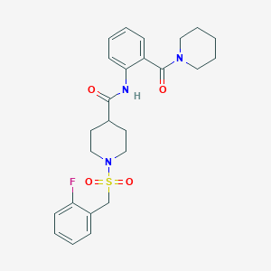 1-[(2-fluorobenzyl)sulfonyl]-N-[2-(piperidin-1-ylcarbonyl)phenyl]piperidine-4-carboxamide